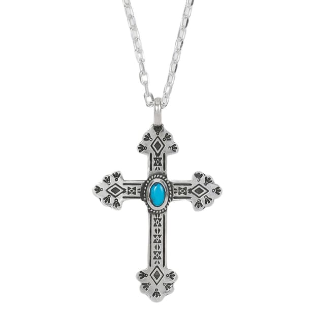 더가이즈 x 렌도 터키석 크로스 펜던트 목걸이