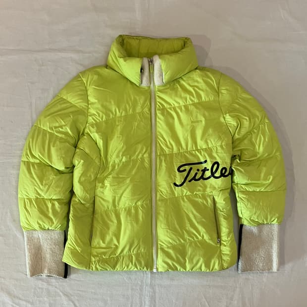 (정품) 타이틀리스트 빅로고 여성 구스다운 형광 패딩