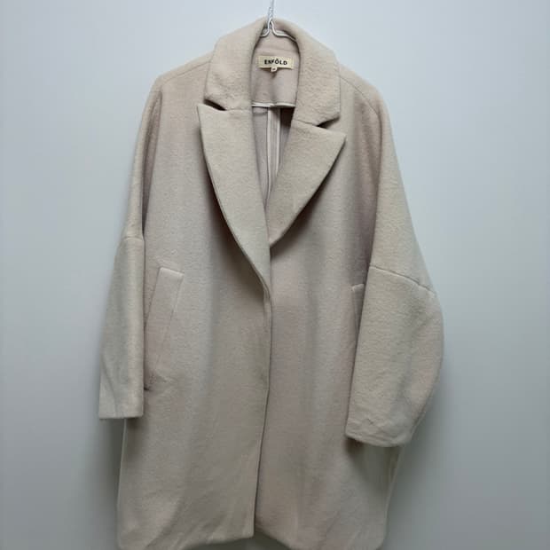 엔폴드 오버핏 울 코트