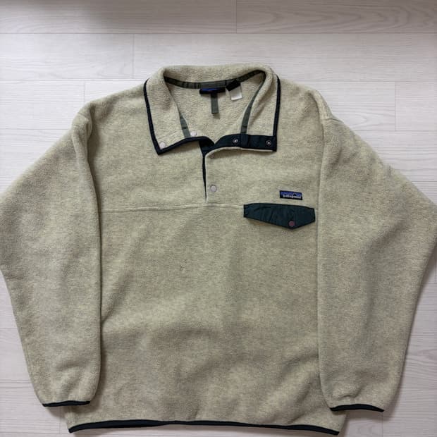 90s 파타고니아 신칠라 스냅 T 베이지 오트밀 L