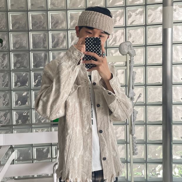 FEATHER DENIM JACKET 데님 재킷