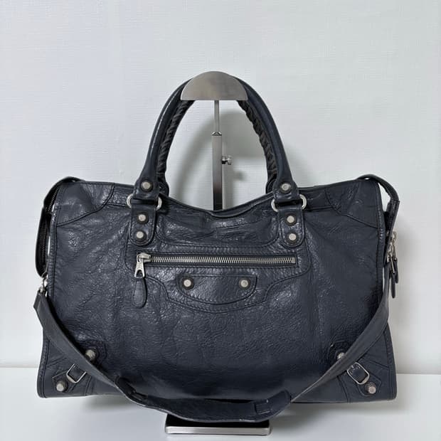 발렌시아가 자이언트 모터백 다크그레이