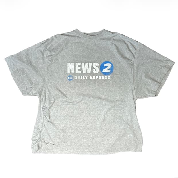 [2] 논노드 퍼커링 뉴스 티셔츠 빈티지 그레이