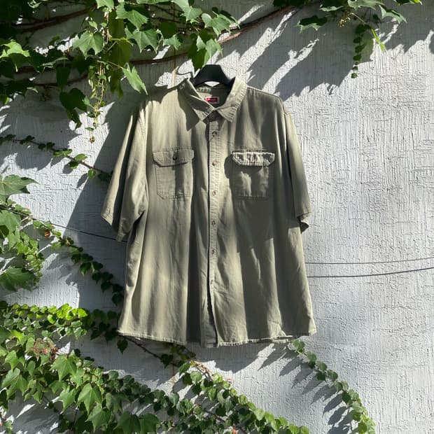 Wrangler work 1/2 shirt (olive green)