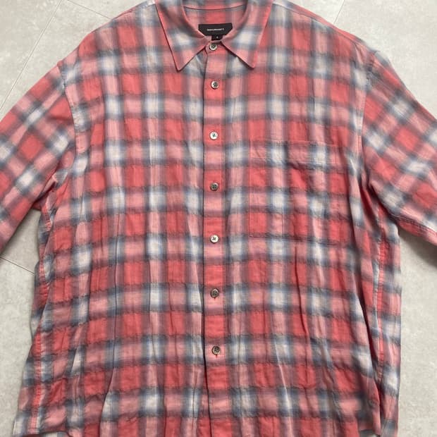3사이즈(쿨거시 택포) 999휴머니티 이지 체크 셔츠 V17 (레드)