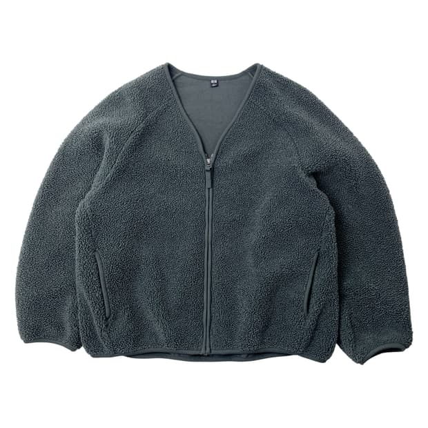 [중고] 유니클로 여성 후리스 기모 모스그린 L