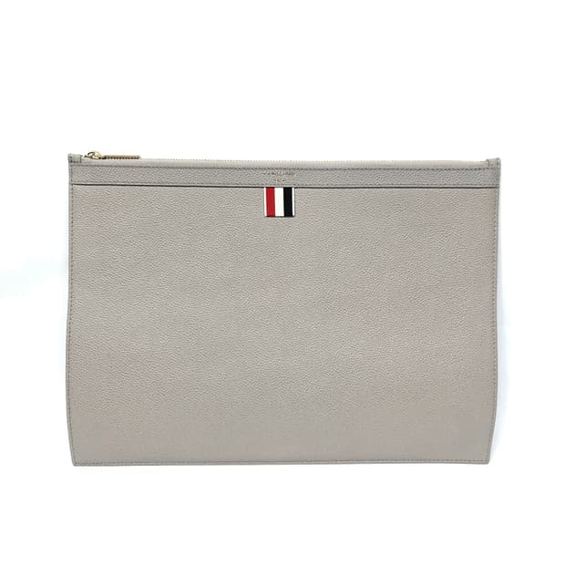 톰브라운 페블그레인 클러치백 그레이