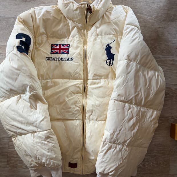폴로 빅포니 브리튼 패딩 크림 L