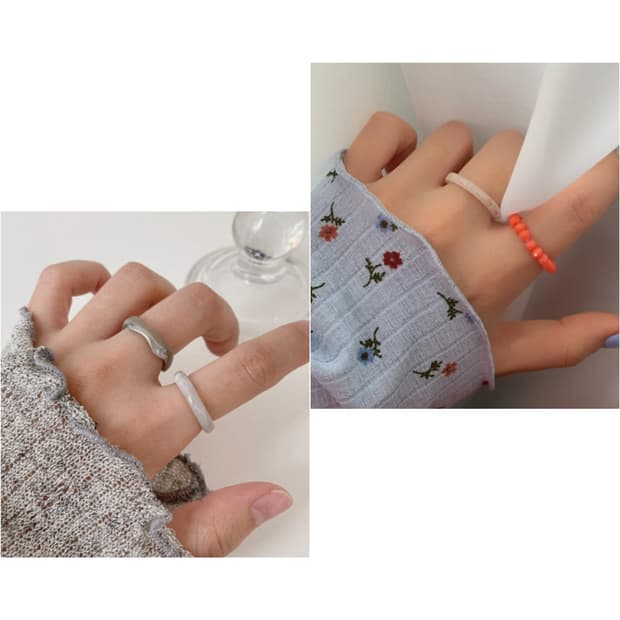 아크릴 비즈 반지 일괄