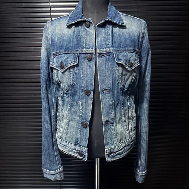 데님앤서플라이 폴로 랄프로렌 워싱 데님 청자켓 트러커 S 90 워크 자켓