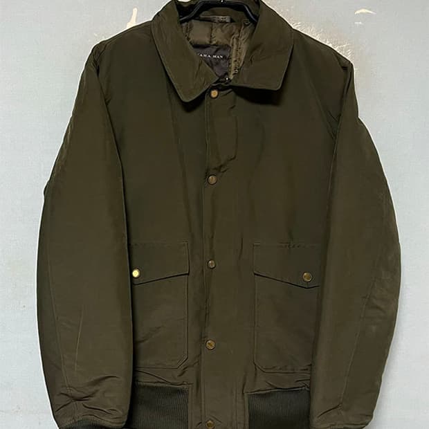 ZARA 자라 남자 블루종점퍼 항공점퍼 누빔 추동 L 100