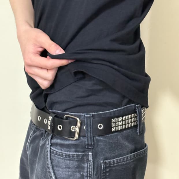 Vintage studded 스터드 벨트