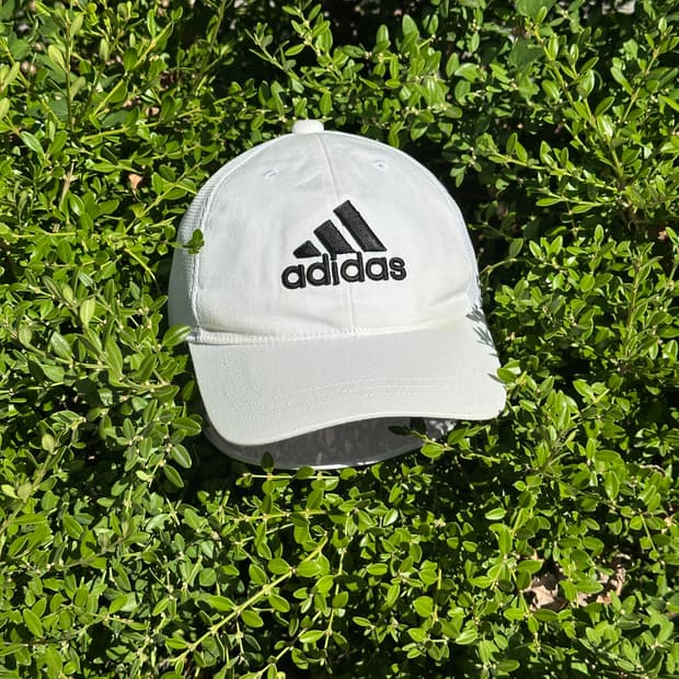 [F] ADIDAS 아디다스 로고 화이트 볼캡 모자