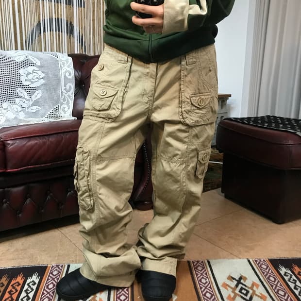 빈티지 베이지 포켓 카고팬츠 