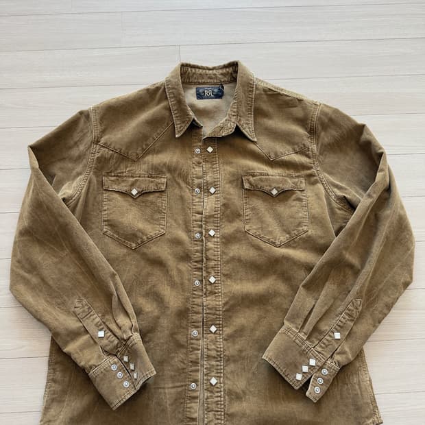 rrl 더블알엘 코듀로이 웨스턴 셔츠 xl