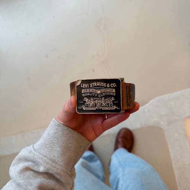 리바이스 버클 레더 벨트