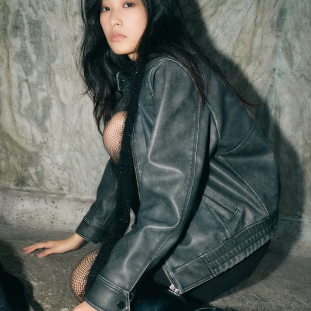 헬레네파리스 워시드 레더 블루종 점퍼