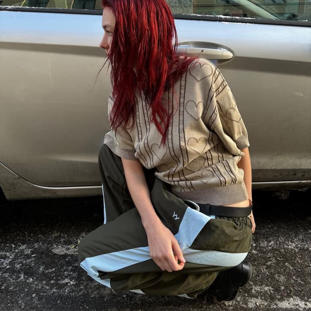 오픈와이와이 YY COLOR BLOCK PANTS, KHAKI 블럭팬츠