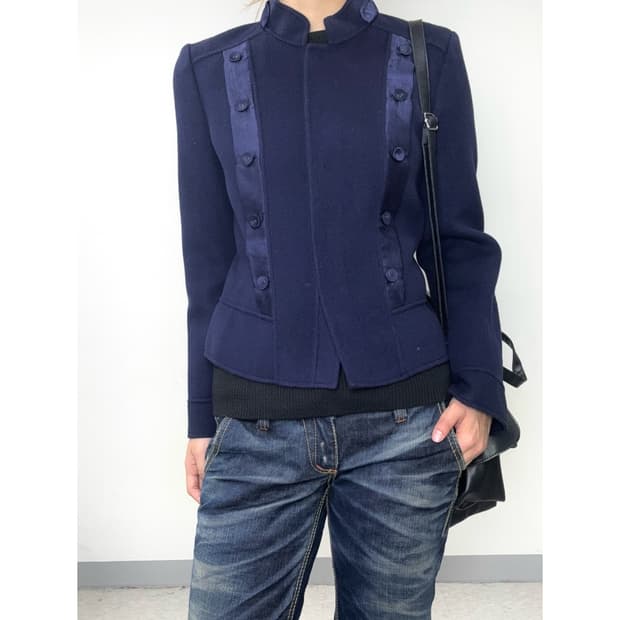 빈티지 네이비 울 자켓