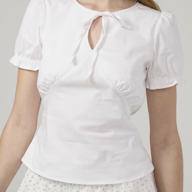 글로니 블라우스 LILY PUFF BLOUSE TOP (WHITE)