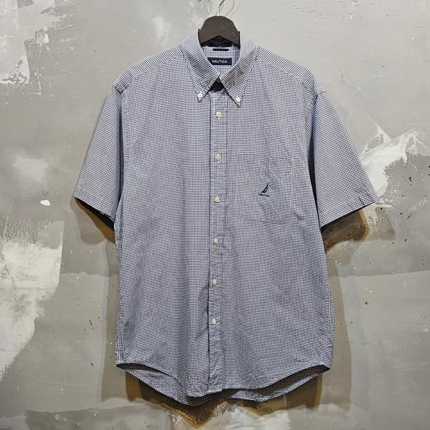 NAUTICA 체크 반팔 셔츠