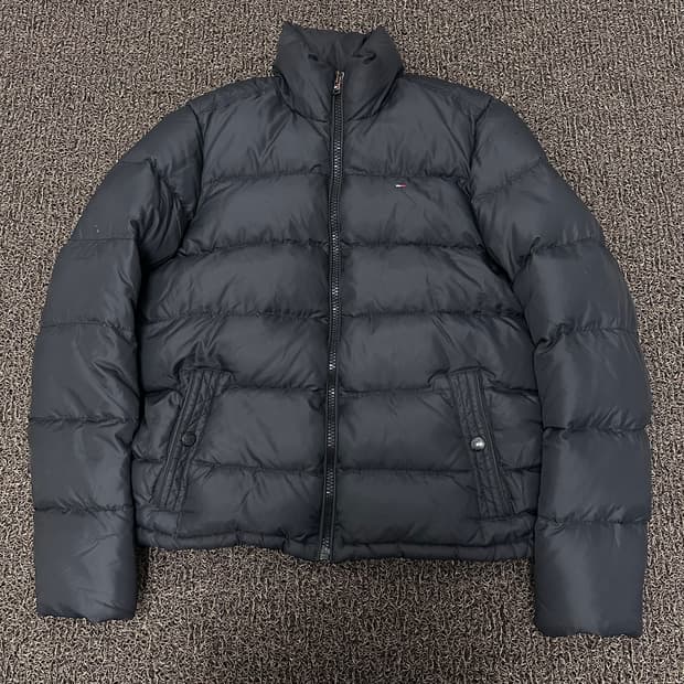 타미힐피거 구스다운 패딩 블랙 S