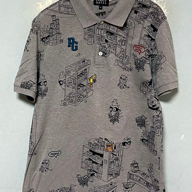 파리게이츠 골프 패턴 반팔 남자 카라티셔츠 여름 그레이 L 100