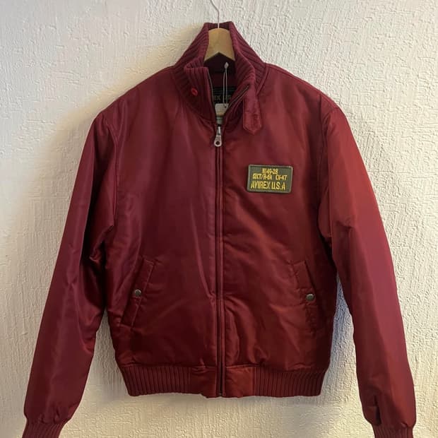 Avirex MA-1 Burgundy Red Bomber Jacket