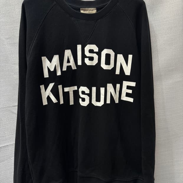 메종키츠네 빅로고 프린팅 맨투맨 L