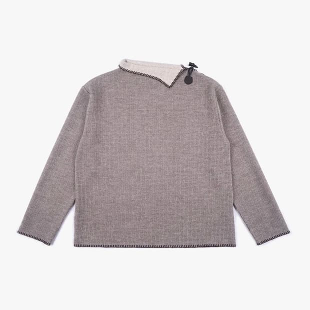 할로미늄 TOGGLE KNIT TOP / BROWN