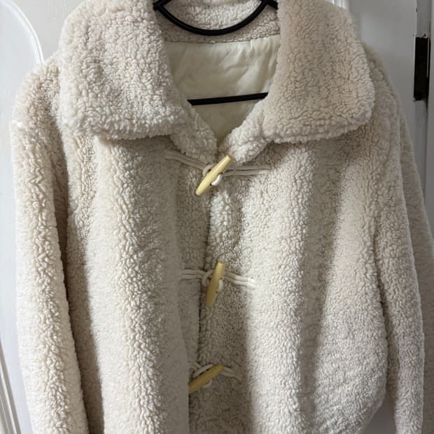 더블 퍼자켓 아이보리