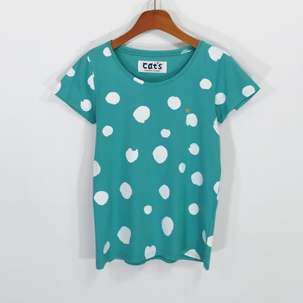Tsumori Chisato cats 도트반팔티셔츠