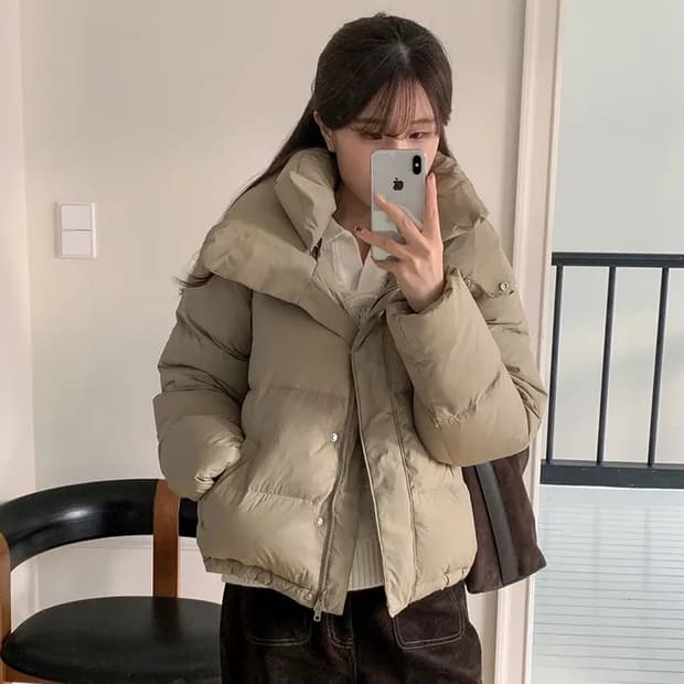 아티드 카키 패딩 S