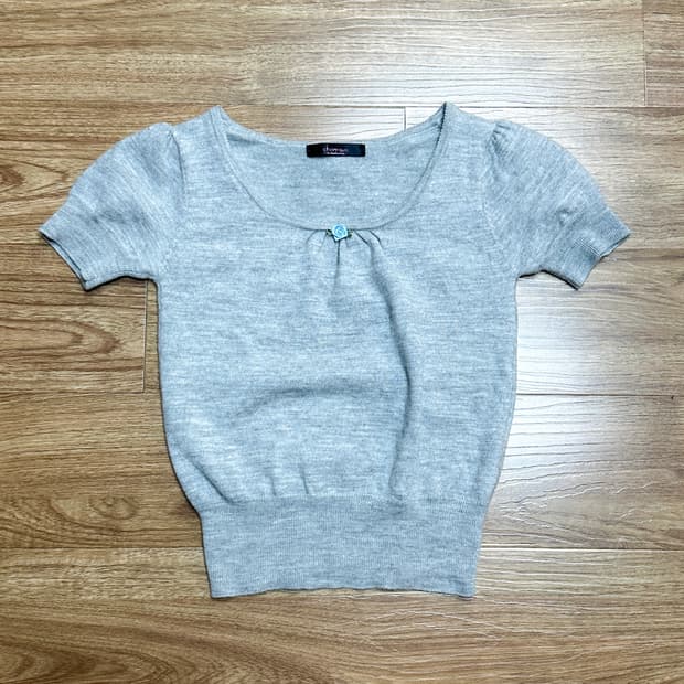 빈티지 장미 반팔 니트 히메갸루 로걀 라떼 모리걸 히메카지 긱시크 고딕