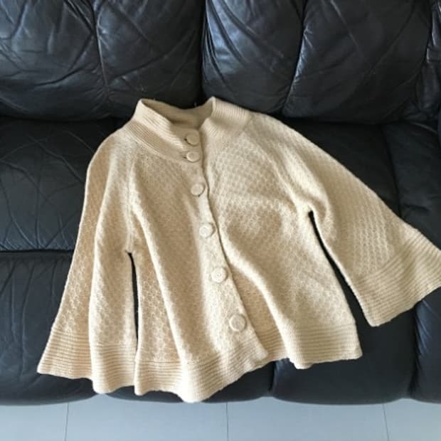 knit cape cardigan