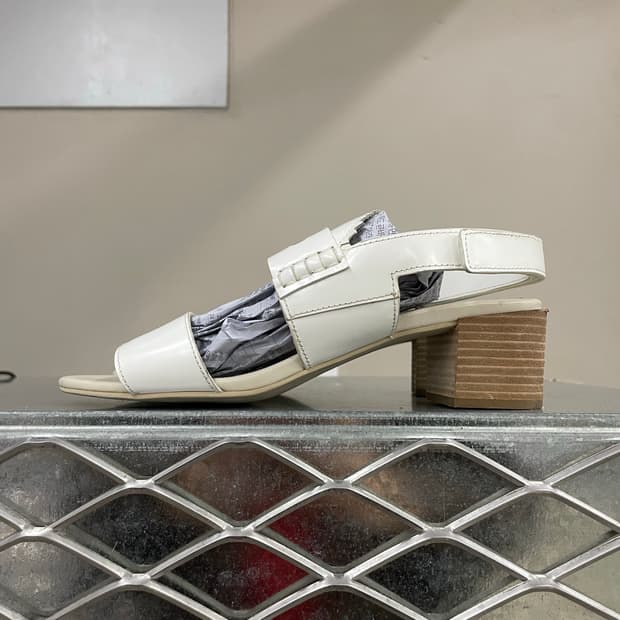 질샌더 스트랩 레더 샌들 화이트 37 (gr-4717)