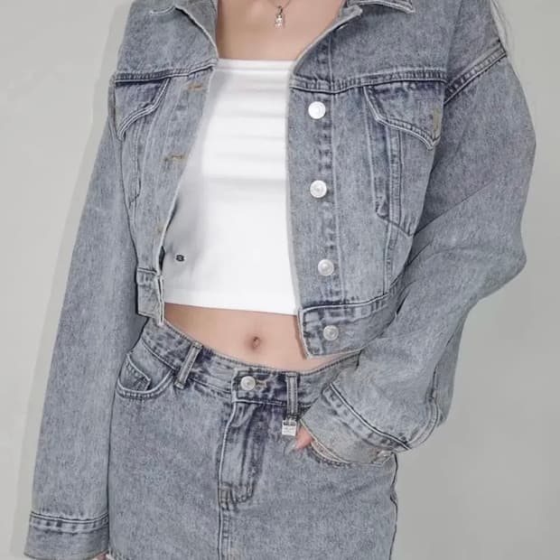 페일제이드 청자켓 + 스커트