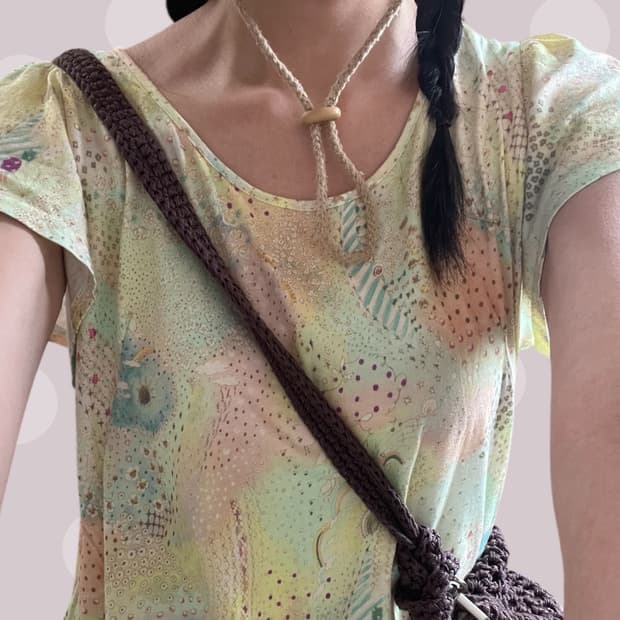 모리걸 수채화 연노랑 블라우스