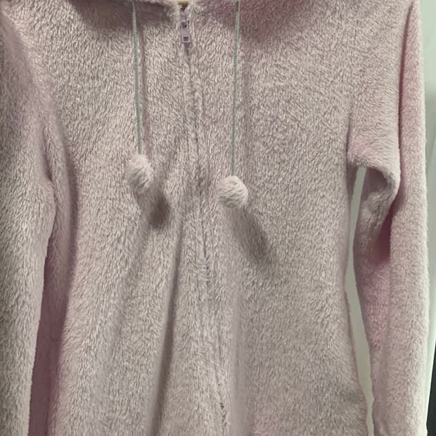 핑크 폼폼이 후드집업