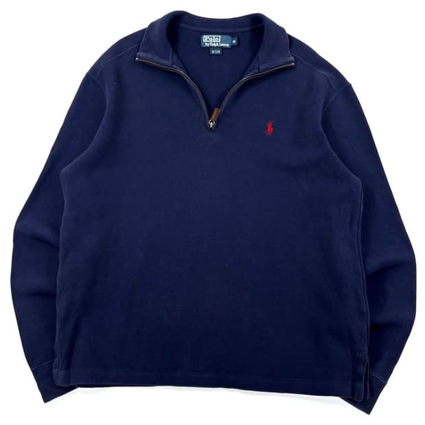  폴로 랄프로렌 반집업 네이비 니트  
