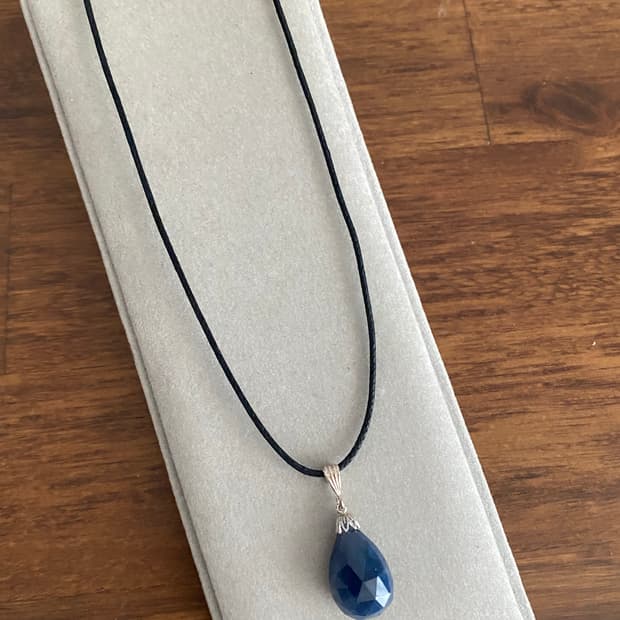 블루 원석 실버 펜던트 목걸이