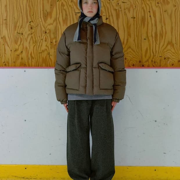 엔조블루스 부클 핀턱 팬츠 차콜