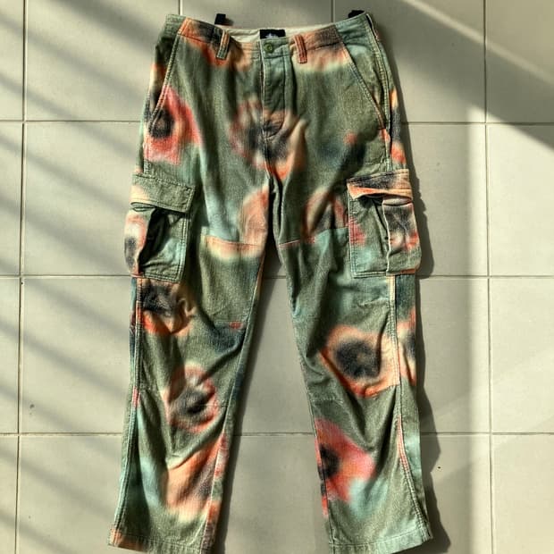 Stussy 스투시 코듀로이 플라워 카고 팬츠