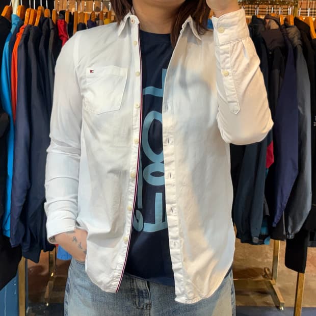 타미힐피거 화이트 셔츠