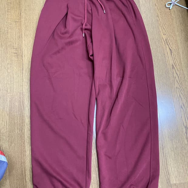 헤이 스트링 스웻 팬츠 버건디 os