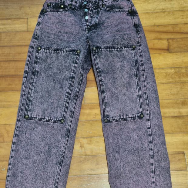 (1) 떠그클럽 더블니 팬츠 퍼플