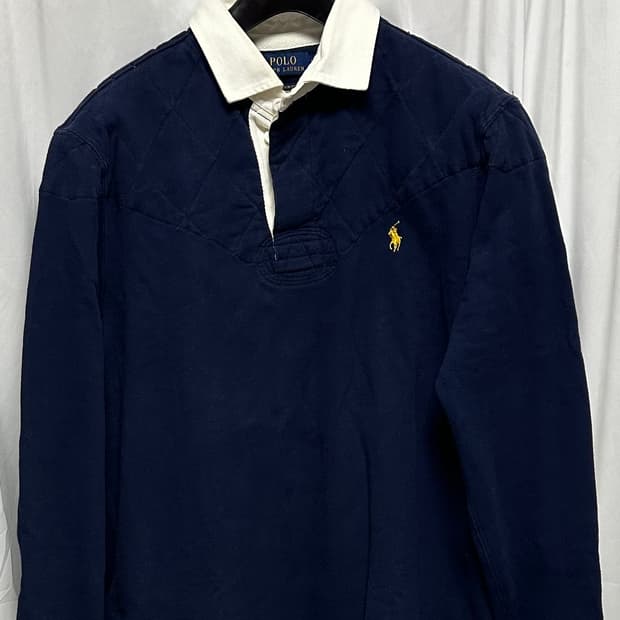 no.93 폴로 랄프로렌 다크네이비 기모럭비 셔츠 L s급