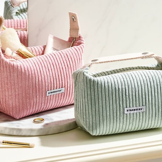(새상품) 스타벅스 코듀로이 파우치 민트