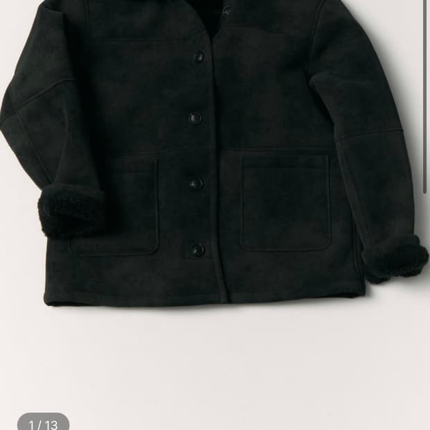카달로그 무스탕 Martha Shearling Jacket(Black)