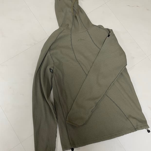 콜드 웜 와플 넥 워머 후디 카키 L사이즈